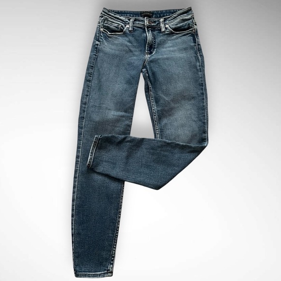 SILVER JEANS Women's Most Wanted Skinny Mid Rise‎ Jeans Size 26 | EUC - Picture 1 of 7